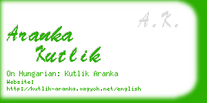 aranka kutlik business card